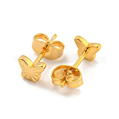 Brass Stud Earrings for Women&nbsp;KK-U006-02G-01