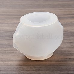 シリコンモールド  レジン型  UVレジン用  エポキシ樹脂工芸品作り  ホワイト  ラウンド  60.5x87x67mm  内径：37x31.5mm&nbsp;LS-SIMO-M045-01B