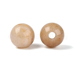 天然なトパーズのヒスイのビーズ  ラウンド  12x11~11.5mm  穴：3mm&nbsp;G-Q602-08C-15
