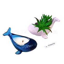 誇り高き DIY 接着剤型 クジラ キャンドルホルダー シリコン型  石膏多肉植物植木鉢収納型  ホワイト  クジラ  119x77x55mm&nbsp;PW-WG3CA9E-01