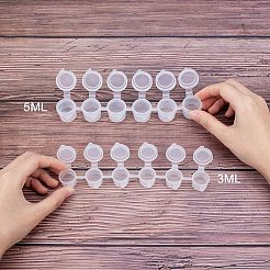3ml 6箱プラスチック空のペンキパレット  絵の具箱  アートスクール用品  透明  16.8x2.1x1.5cm  容量：3ミリリットル&nbsp;TOOL-PH0016-56-B
