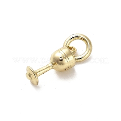 金色の真鍮のチャーム  ジャンプリング付き  ワイングラス  10x6x3.5mm&nbsp;LS-KK-H493-01G-03