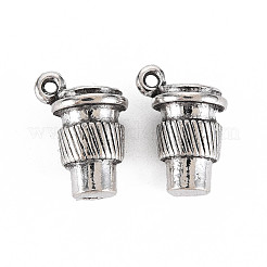 合金のチベット風チャーム  カドミウムフリー＆鉛フリー  カップ  アンティークシルバー  17x13x10mm  穴：1.5mm&nbsp;LS-PALLOY-T075-152AS-RS
