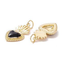 Golden Tone Brass Enamel Pendants&nbsp;KK-K750-01G-F