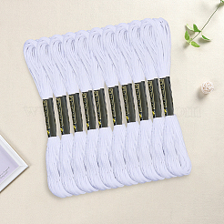 綿かぎ針編み糸 2袋  刺繍糸  レース手編み用の糸  ホワイト  1.4mm  約8.20ヤード（7.5m）/かせ  5 かせ/バッグ&nbsp;DIY-DJ0005-17B