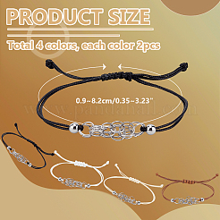 8Pcs 4 Colors 304 Stainless Steel Macrame Pouch Bracelet Making for Stone Holder&nbsp;AJEW-PH0011-84