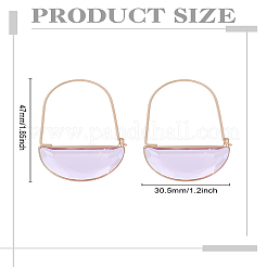 1 Pair Brass Glass Hoop Earrings for Women&nbsp;EJEW-LP0003-53D