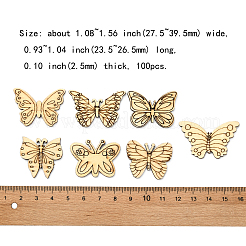 100Pcs Poplar Wood Cabochons&nbsp;WOOD-CJ0001-40