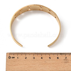 201 Stainless Steel Cuff Bangles for Women&nbsp;LS-BJEW-F507-04G