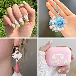 200Pcs Flower & Butterfly Resin Cabochons&nbsp;CRES-TA0001-89H