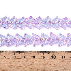 Transparency Electroplate Glass Beads Strands&nbsp;GLAA-T023-39A-05