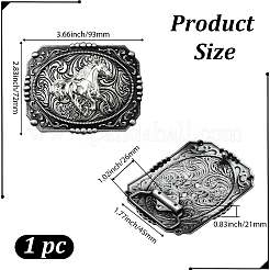 Zinc Alloy Buckle Clasps&nbsp;FIND-WH20027-58B