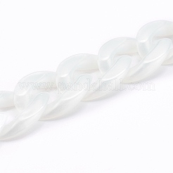 Handmade Opaque Acrylic Curb Chains&nbsp;X-AJEW-JB00925-05