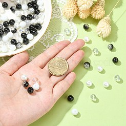 100Pcs Spray Painted Crackle Glass Beads&nbsp;GLAA-CJ0002-15