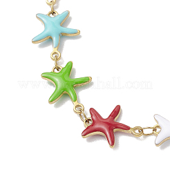 304 Stainless Steel Enamel Link Chain Bracelets&nbsp;BJEW-JB13026