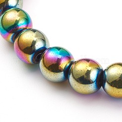 Non-magnetic Synthetic Hematite Beads Stretch Bracelets&nbsp;BJEW-JB05926