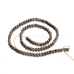 Electroplated Non-magnetic Synthetic Hematite Bead Strands&nbsp;G-E304-52-4mm