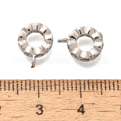 Flat Round Rack Plating Brass Micro Pave Cubic Zirconia Tube Bails&nbsp;KK-H508-08P
