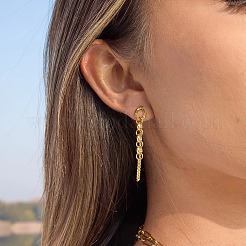 304 Stainless Steel Chain Tassel Stud Earrings for Women&nbsp;IO3537-1