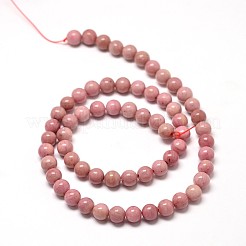 Natural Rhodonite Round Bead Strands&nbsp;G-P072-38-8mm