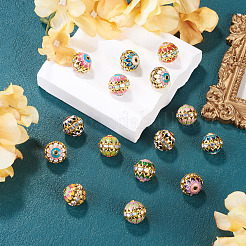 15Pcs Brass Enamel Beads&nbsp;KK-TA0009-20G