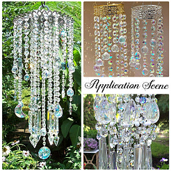 240Pcs Glass Connector Charms&nbsp;FIND-SP0006-17B