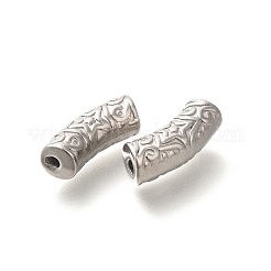 304ステンレス鋼湾曲チューブビーズ  スター  ステンレス鋼色  14x5mm  穴：1.6mm&nbsp;STAS-I321-23P