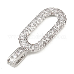 Brass Micro Pave Cubic Zirconia Pendants&nbsp;KK-K413-07P