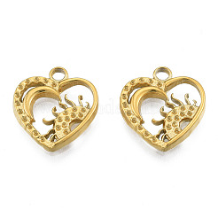 304 Stainless Steel Pendant Rhinestone Settings Ion Plating(IP)&nbsp;STAS-N098-225LG