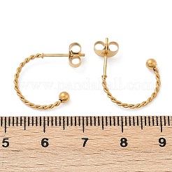 201 Stainless Steel Stud Earring&nbsp;EJEW-C131-06G