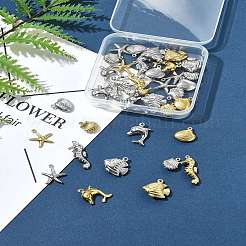 36Pcs 12 Styles Ocean 304 Stainless Steel Pendants&nbsp;STAS-FS0001-95