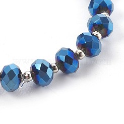 Electroplate Glass Stretch Bracelets&nbsp;BJEW-JB04017-04