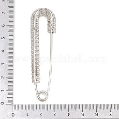 Crystal Rhinestone Safety Pin Brooches&nbsp;JEWB-A040-01C-P