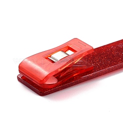 フェロアロイ  プラスチックとアクリルのキーホルダー  グリッターパウダー付き  非接触型カードエクストラクタ  女の子用カードプラー付きロングネイルカードエクストラクターキーホルダー用  長方形  レッド  15.5cm&nbsp;KEYC-C048-02F