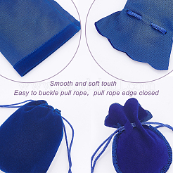 48Pcs 12 Styles Rectangle Velvet Drawstring Pouches&nbsp;TP-NB0001-49