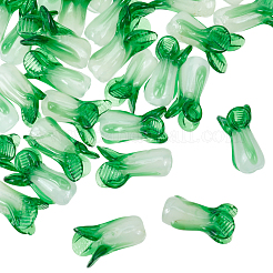 30個の手作りランプワークビーズ  野菜  グリーン  18~20x13~15x13~15mm&nbsp;LAMP-OC0001-31