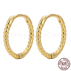 Unisex 925 Sterling Silver Hoop Earrings&nbsp;EJEW-AA00271-06G