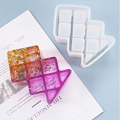 DIYの口紅収納ボックスシリコーンモールドキット  白樺の木工品のアイスクリームスティックとプラスチック製のトランスファーピペットが含まれます  ラテックス指サック  プラスチック計量カップ  ホワイト  140x90x54mm  内径：11x17mmと24x24mm  1 PC&nbsp;DIY-OC0002-91