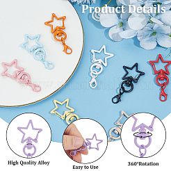 55Pcs 11 Colors Iron Swivel Clasps&nbsp;IFIN-SC0002-04
