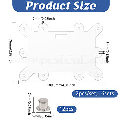 6 Bags Rectangle Acrylic Badge Card Holder&nbsp;DIY-GL0007-35