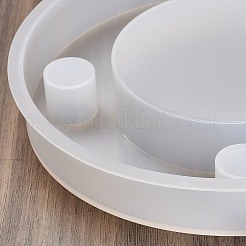 DIY シリコン キャンドル ホルダー金型  燭台金型  フラットラウンド  183x26mm  穴：22mm&nbsp;DIY-K073-22B