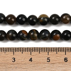 天然イエローブルータイガーアイ（染色＆加熱）ビーズ連売り  グレードAB +  ラウンド  8mm  穴：1.2mm  約47~49個/連  14.96''（38センチメートル）&nbsp;G-P230-07-8mm-AB