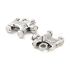 アチベットスタイルのロイチャーム  カドミウムフリー＆鉛フリー  犬  アンティークシルバー  13x14x4mm  穴：2.2mm  約485個/1000g&nbsp;FIND-Q094-07AS