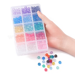 450Pcs 15Colors Transparent Plastic Beads&nbsp;KY-YW0001-49