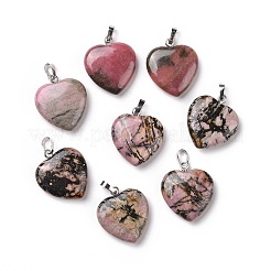 Natural Rhodonite Pendants&nbsp;G-G956-B22-FF