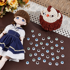 60組 4色 クラフトプラスチック人形の目玉  ミックスカラー  12x6mm  15pairs / color&nbsp;DIY-GF0013-10