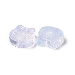 Transparent Spray Painted Glass Beads&nbsp;GLAA-I050-13J