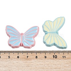 プラスチックエナメルカボション  蝶  ミックスカラー  26.5x38x4.5mm&nbsp;FIND-Z077-09