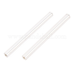 ガラス竹ビーズ  銀  31~34x3mm  穴：0.5~1mm  約1400PCS / [1]ポンド&nbsp;GT001-1