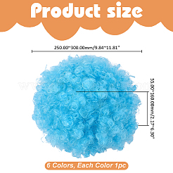 6Pcs 6 Styles Afro Wig Cap for Halloween&nbsp;DIY-WR0005-37